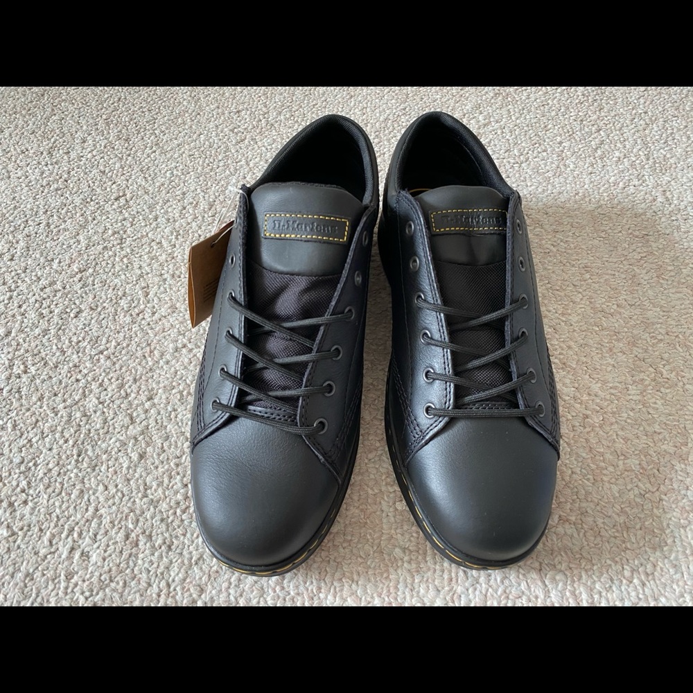 Dr Martens Gibson Work Safety Black Leather Air Sole Steel Toe Cap Mens Shoes 14 - Picture 3 of 5